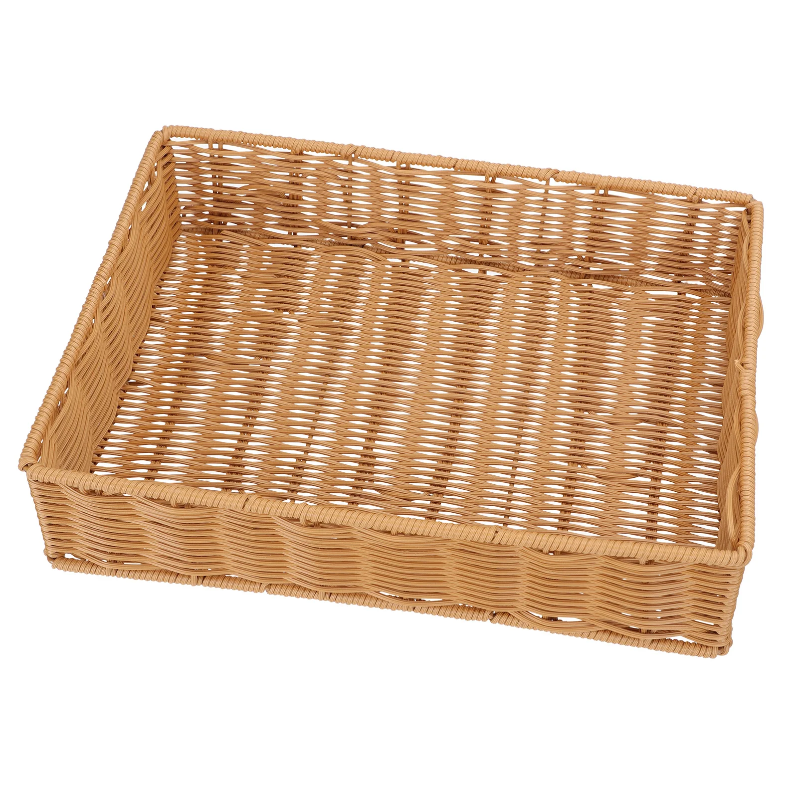 Imitation Rattan Storage Basket Creative Woven Exquisite Sundries Organizing Wicker Packing Decorative Gift Iron Miss