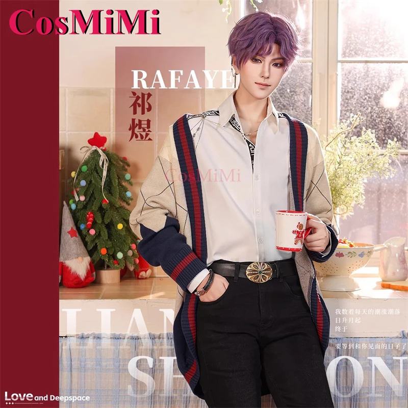 CosMiMi Love And Deepspace Rafayel Cosplay Costume Asymmetrical Romance Fashion Sweaters Shirt Daily Wear Role Play Clothing New