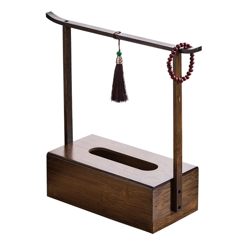 

Home living room, ancient Zen tea room, study desk paper towel storage box, creative high-end paper drawer box