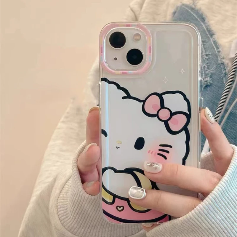 جراب هاتف Miniso Hello Kitty ، غطاء لطيف لهاتف iPhone 14 Pro ، 14Plus ، XS ، X ، SE ، 11 Pro Max ، 13 ، 12 Pro Max ، XR ، 8 Plus ، Sanrio ، Pochacco