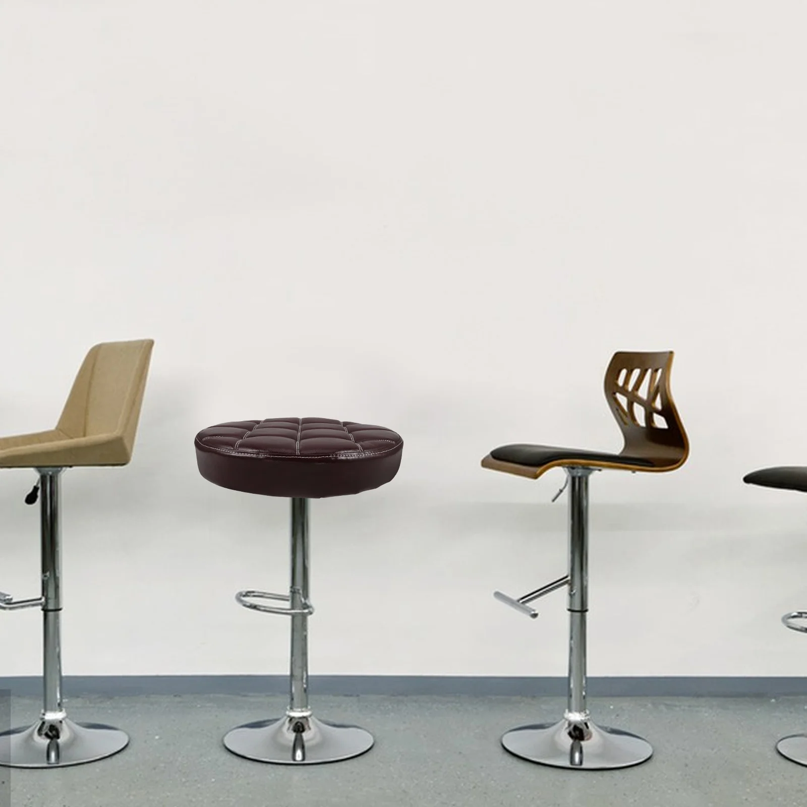 

Soft PU Round Bar Stool Replacement Seat Cushion Comfortable Anti-Skid Surface Pad Home Commercial Use Stool Accessory