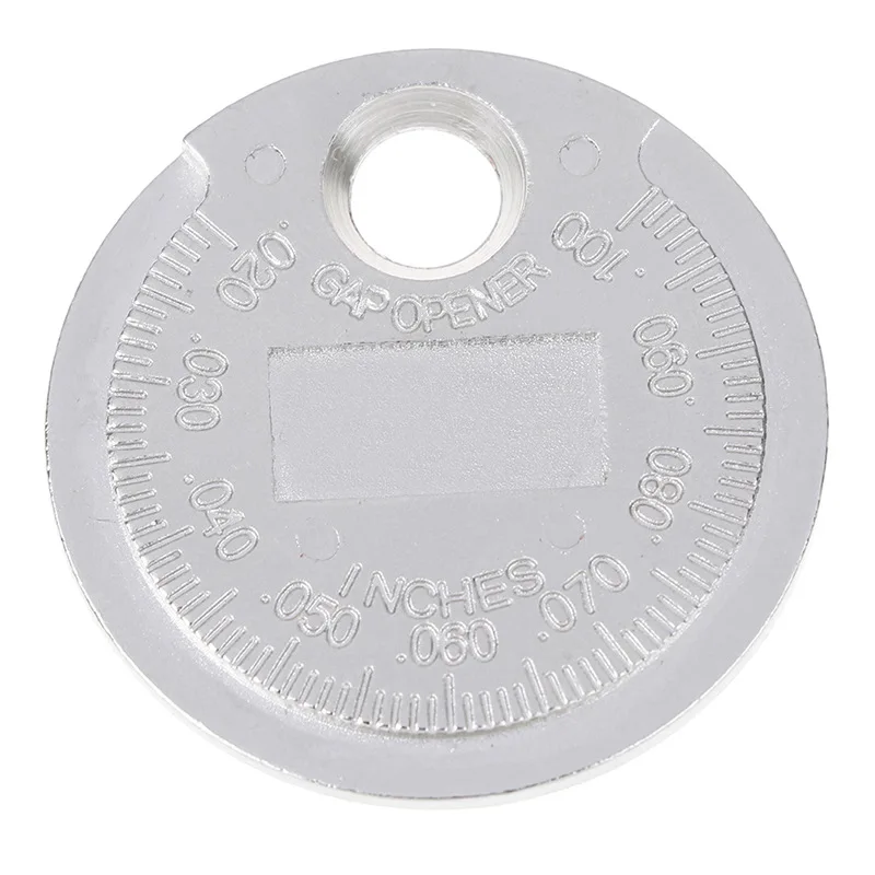 

1PC Spark Gap Tool Carbon Steel Coin Type Gauge 002 To 010 Inch Measurement Spark Gage Measuring Tool
