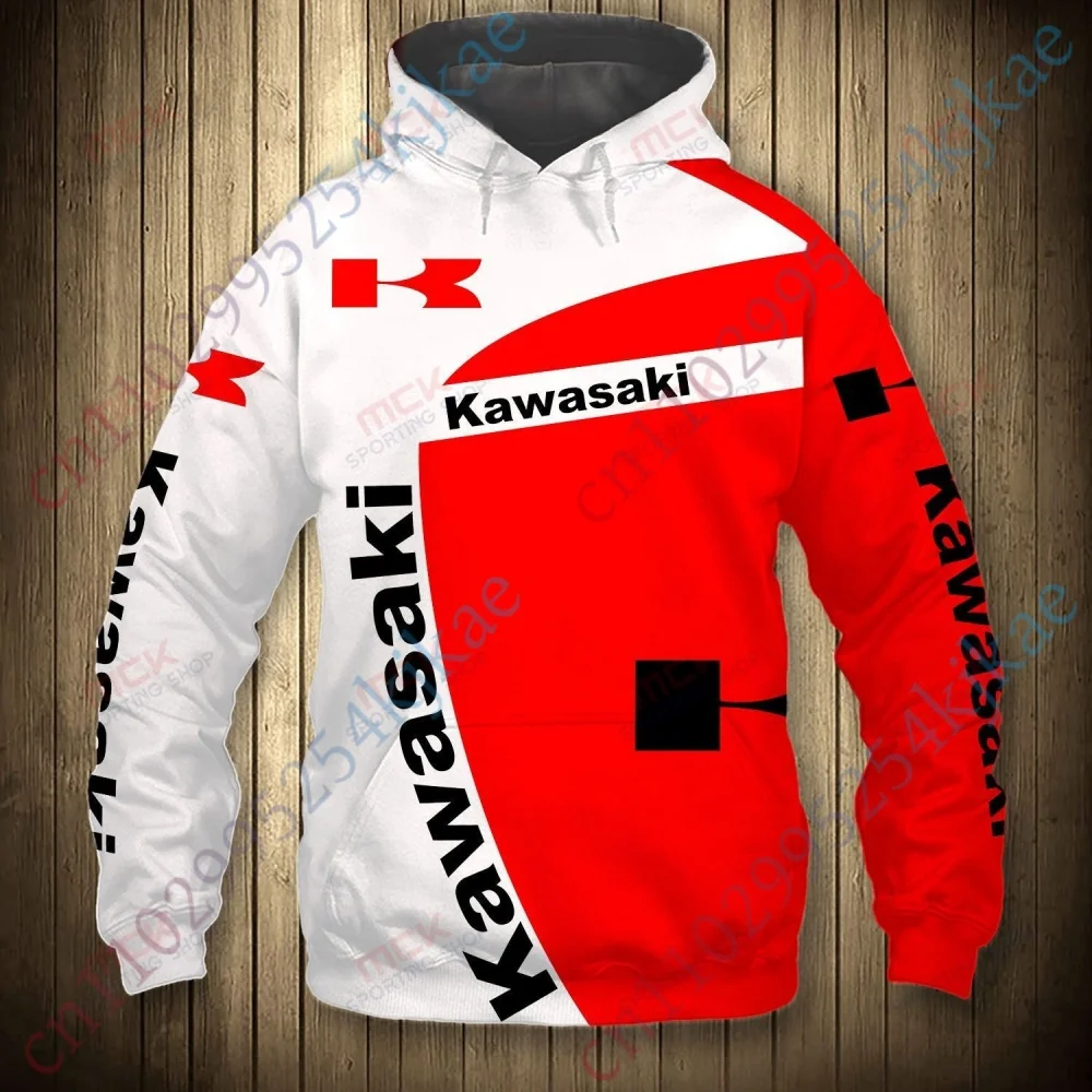Kawasaki パーカー長袖フード付きスウェットシャツ原宿パーカー男性服ユニセックススポーツスウェットシャツカジュアル 3D 印刷トップ