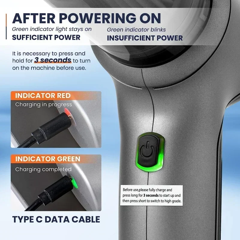 مكنسة كهربائية صغيرة محمولة من Qwsaker للسيارة، 3 في 1 لوحة مفاتيح لاسلكية محمولة، محرك بدون فرش 12000PA طاقة عالية ونمط
