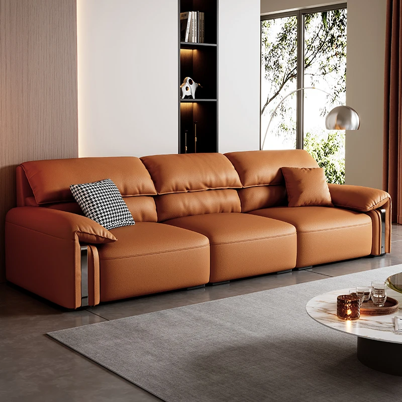 

Leather Designer Couches Modern Comfortable Foam Small Luxury Sofa Sectional Italian Lounge Sofy Do Salonu Furniture Living Room