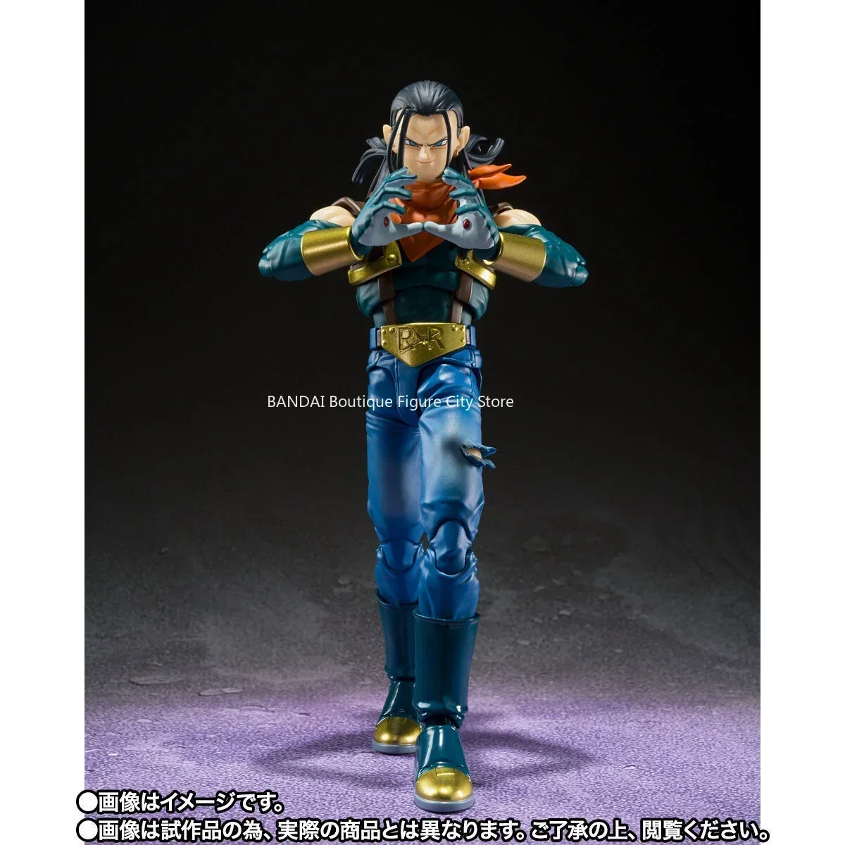 En stock, serie Bandai SHF Dragon Ball completamente genuina, súper No. 17 adornos móviles de anime Figuras de acción modelo de regalo hechas a mano