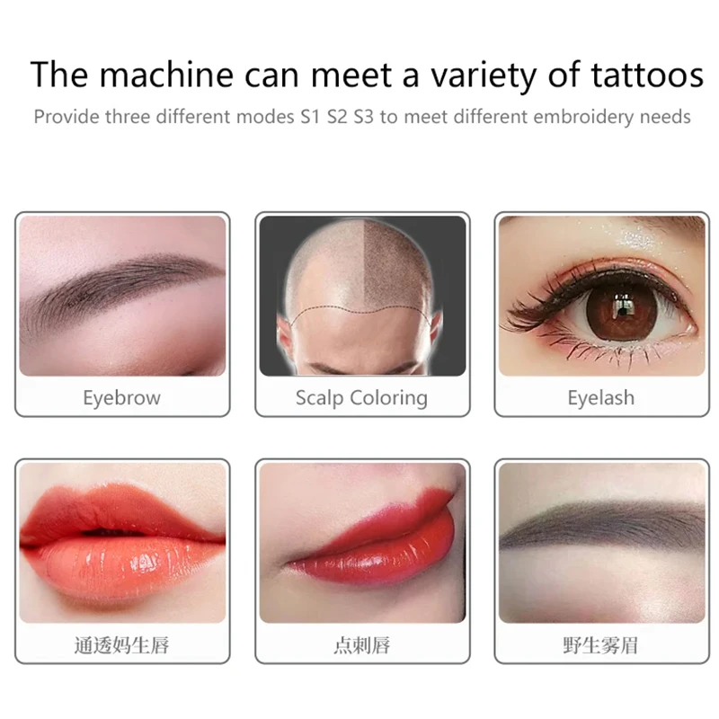 Rotary Tattoo Machine Pen Professional Permanent Makeup PMU Pen Kit Coreless Motor For Beginners Artist Body Beauty Supplies