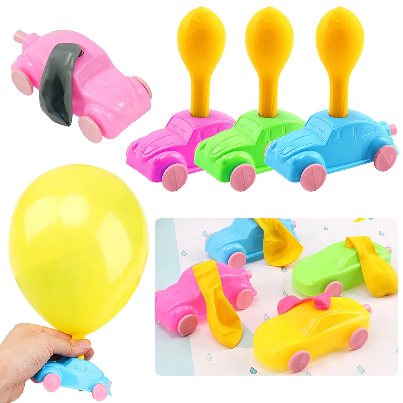 

1-6 шт. воздушный шар откат автомобиля красочный научный эксперимент технология реквизит творческий класс учебные пособия выдувные воздушные беговые автомобили ZYF