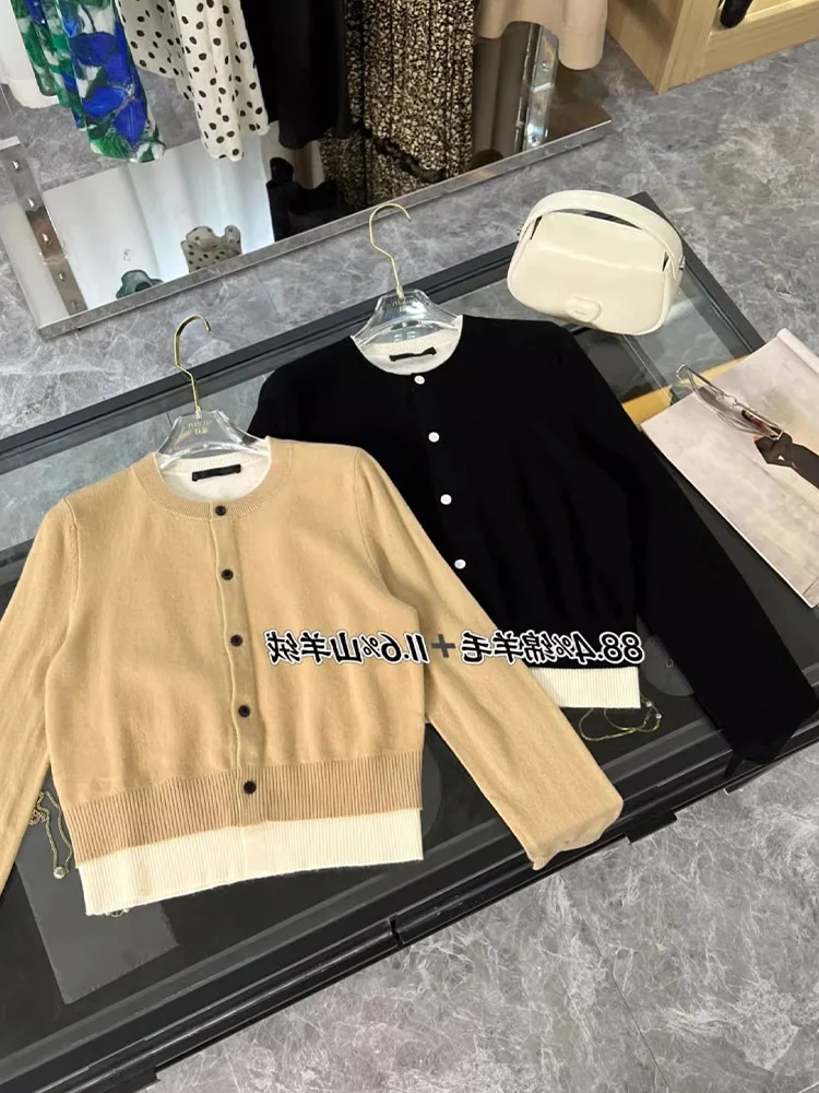 

Casual Wool Knitted Sweater Women's Patchwork Color Blo Design Commute Sle Comfortable Versatile Long Sve Sweater