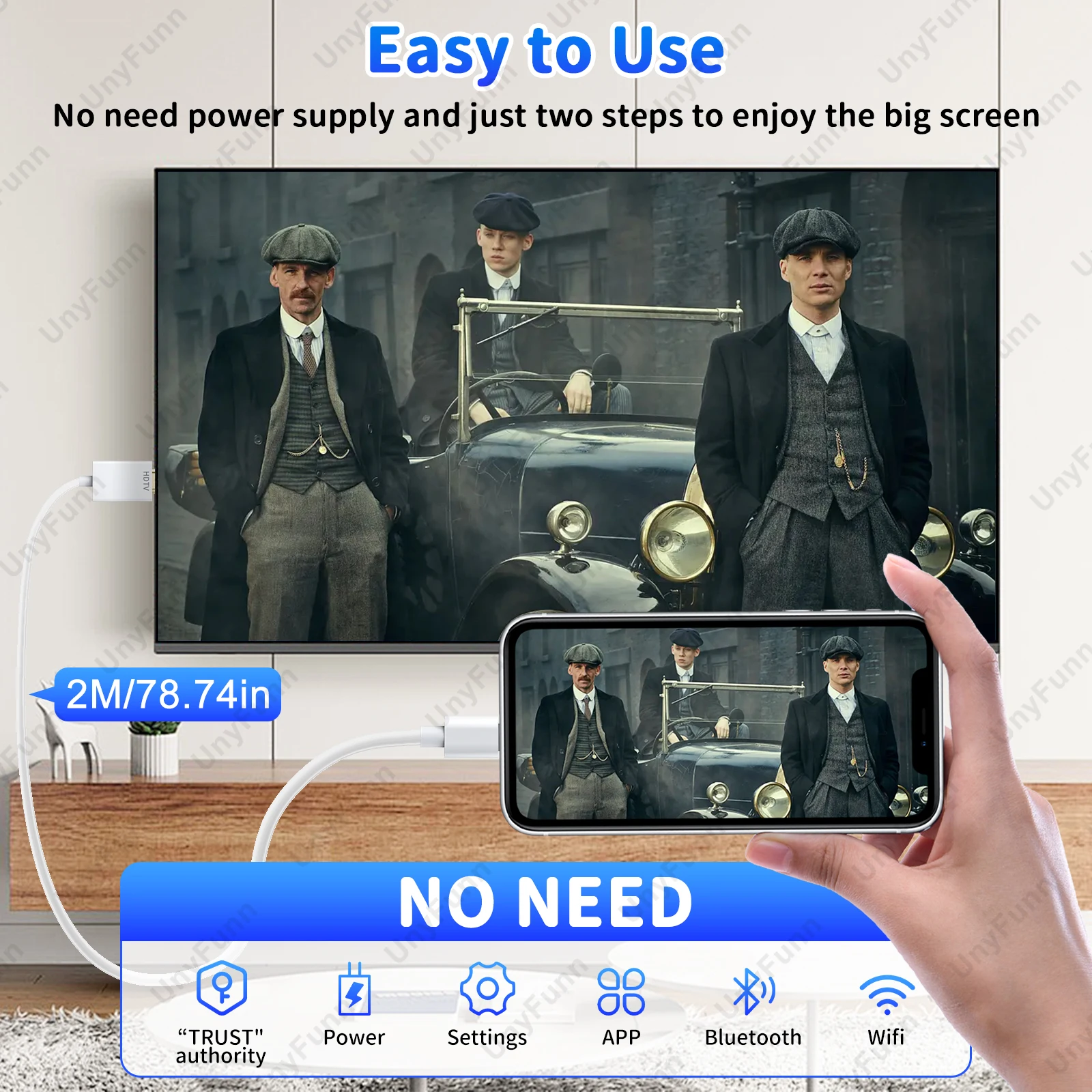 Lighting to HDTV Adapter Converter for iPhone to HDTV Monitor Projector Display Sync Screen Video Sound iPhone to HDTV Cable