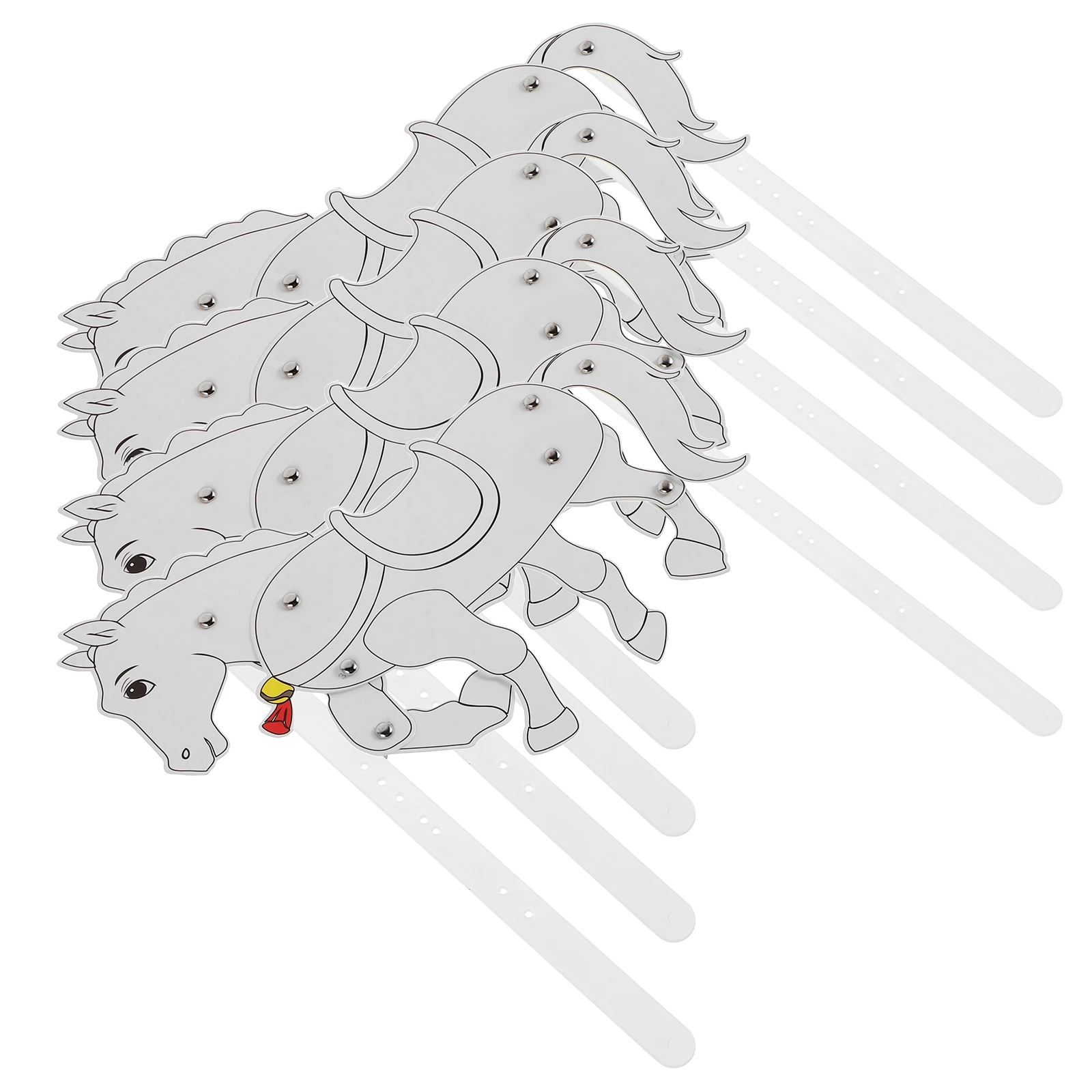 4 Uds. Marionetas de sombra artesanales DIY marionetas caballo juguete accesorio chino accesorio de plástico colorido