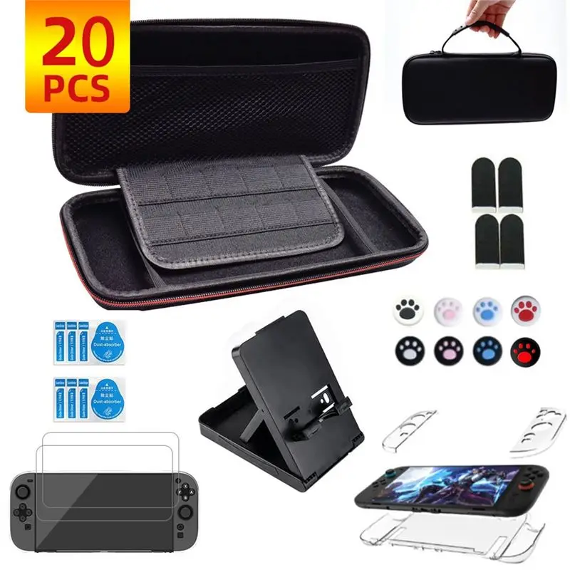 AC57-EVA Carrying Case For Switch 2 Accessories Kit For Switch 2 Stand Screen Protector Silicone Case Joystick Cap