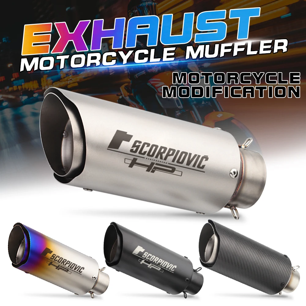 

51mm/60mm Universal Carbon Fiber Exhaust Pipe for motorcycle wifh DB Killer RC390 pcx125 R1 R3 R6 Tmax560 Tmax530 MT07 MT09 700