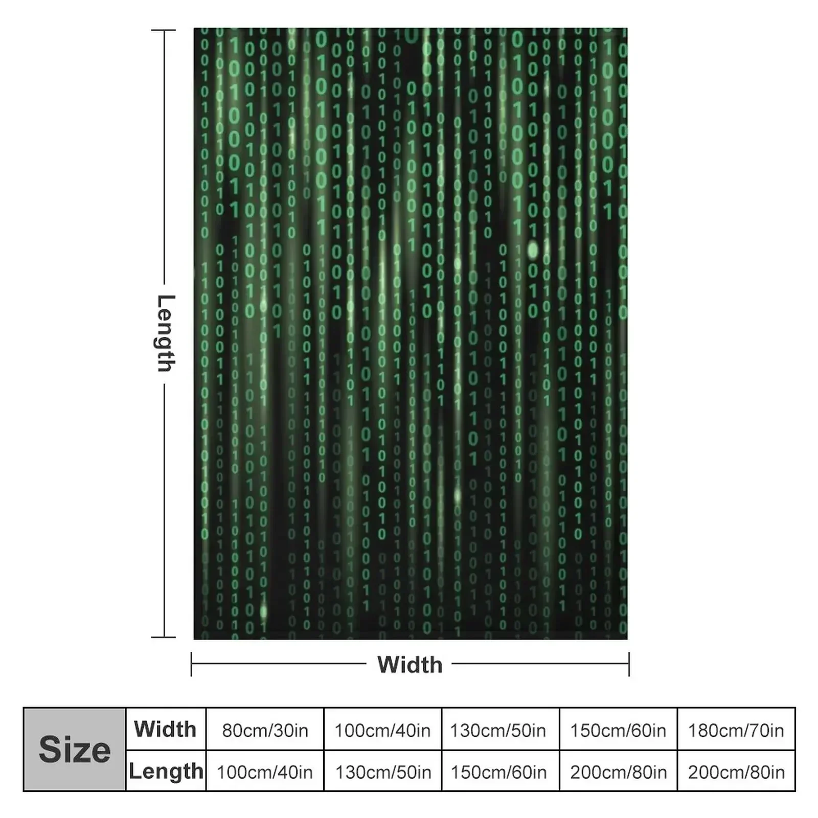 Binary code background matrix code Throw Blanket Blankets For Baby Large Blankets For Sofas funny gift Sofa Throw Blankets