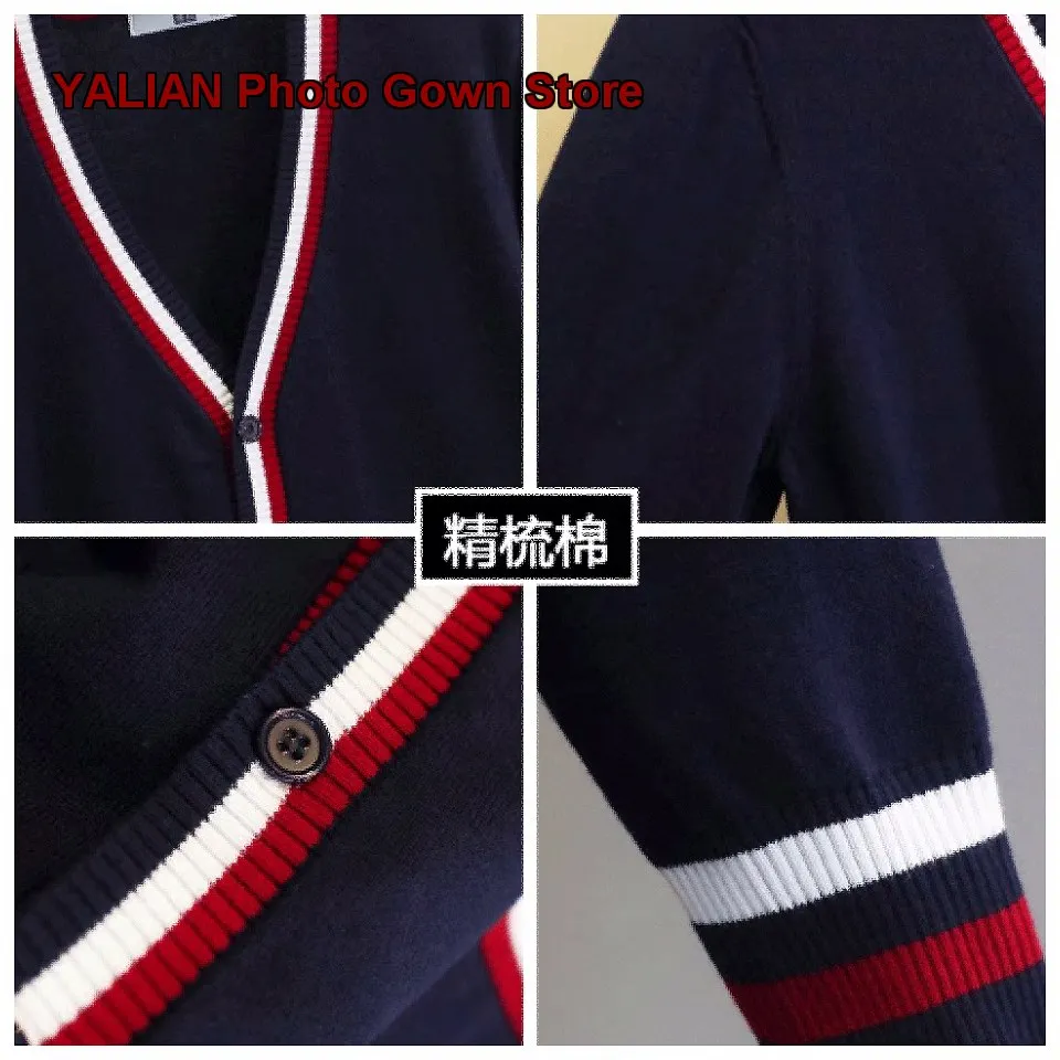Boys Girls British Style Knit Sweater Cozy Winter School Uniform Toddler Kids