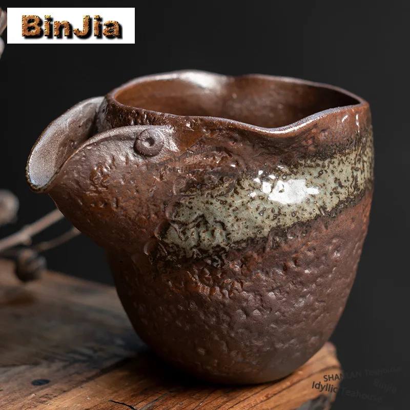 200ml Kiln Change Clear Water Firewood Burning Tea Pitcher Pour Tea Cha Hai Dispenser Justice Cup Fair Mug Tea Services Gifts