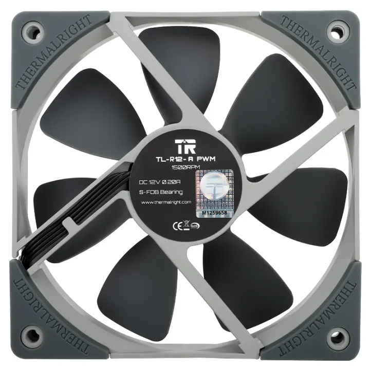 Thermalrigh TL-R12-B/R12A/RA12W 120MM Chassis Fan 1500 speed 4Pin pwm S-FDB Bearing 12cm chassis Fan