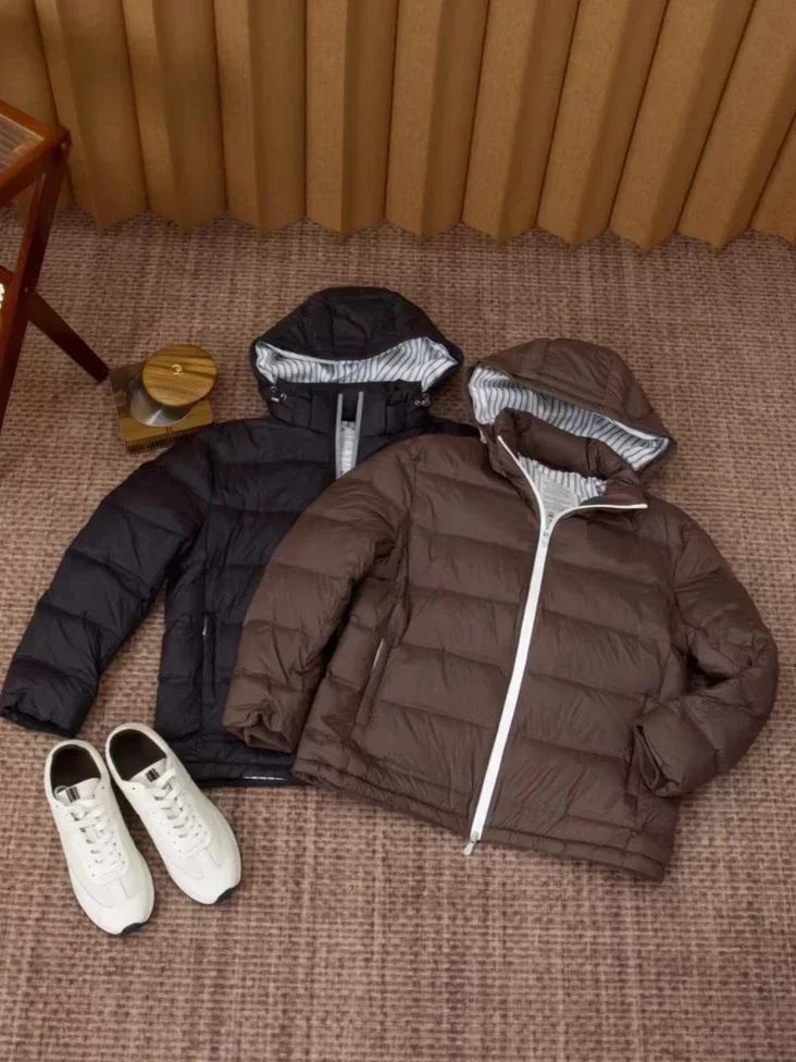 BC Italian Old Money Goose Down Hooded Down Jacket
