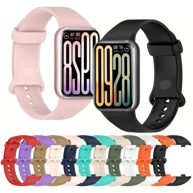 Verstellbares Silikon-Armband für Xiaomi Mi Band 9 Pro Mi 8 Pro Weiches Ersatz-Uhrenarmband Kompatibel mit Redmi Watch 6 5 4 Armband