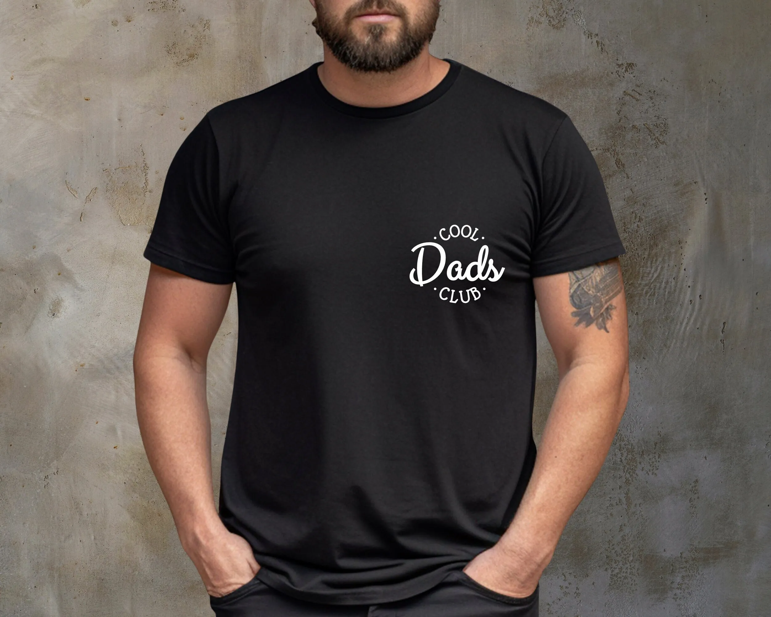 Cool Dads Club T Shirt Best Dad Announcement For Husband Father's Day Ever New