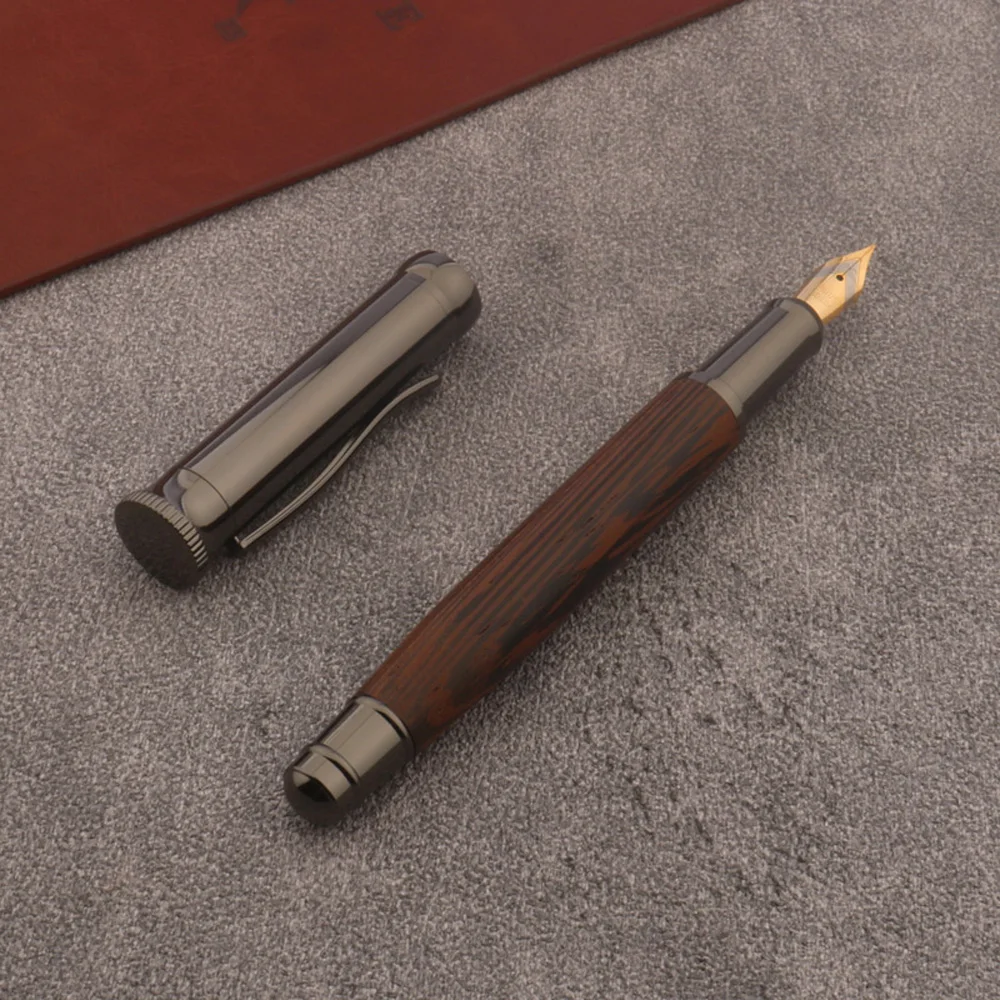 Brand New Wooden 1933 Fountain Pen Wenge Gun Grey Stationery Office School Supplies Ink Pens