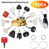 18 Keys Heavy Equipment Construction Ignition Key For Caterpillar Jcb Yanmar Kobelco For Volvo BOBCAT Hitachi Komatsu Excavator