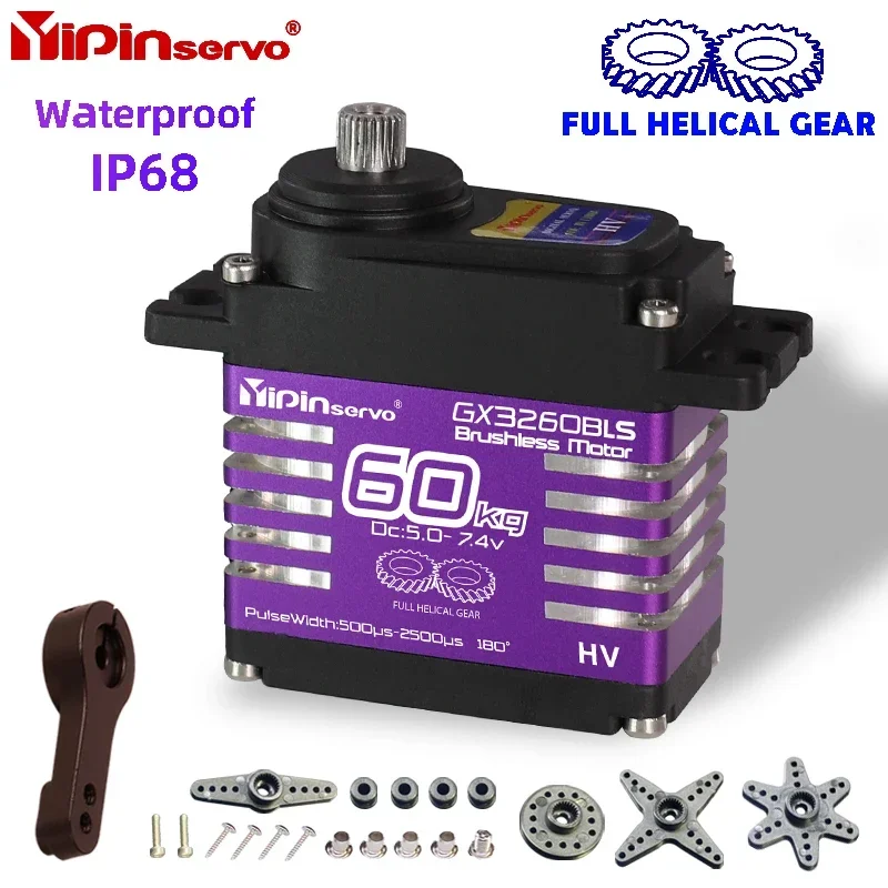 Vodotěsný IP68 servo 35kg/40kg/55kg/60kg/70kg celý ocel šroubovitý mechanismus digitální serva pro rc příslušenství 1/8 1/10 rc hračka auto