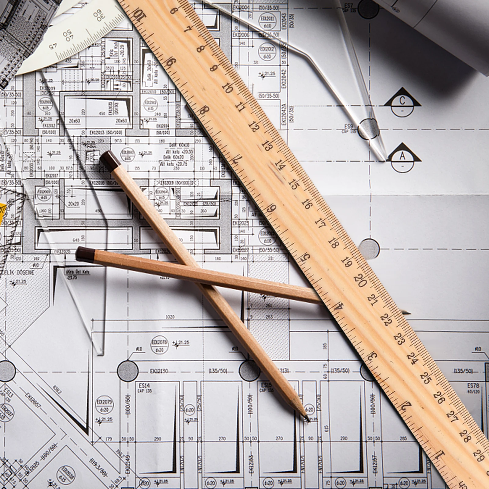 20 قطعة مسطرة قياس الخشب مسطرة حافة مستقيمة للرسم الهندسي ملحقات مكتب الطالب متعددة الوظائف