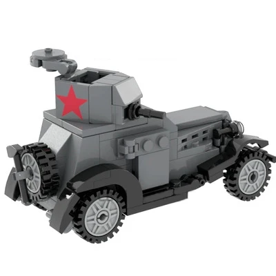 WW2 MOC Military Building Block blindato Car Tank City arma veicolo arma fanteria pistola figura accessori giocattolo regali