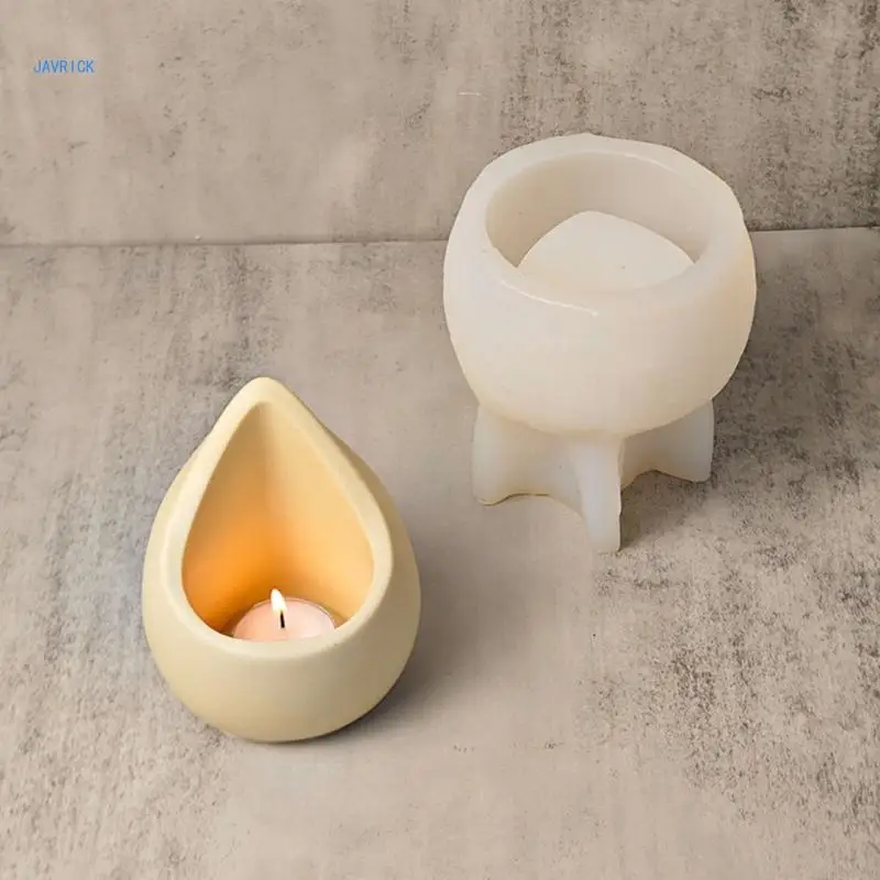 Holders Mould Raindrop Shaped Concrete Silicone Mold for DIY Hand-making