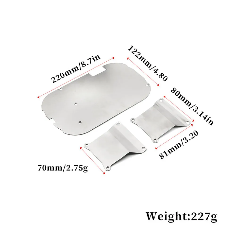Stainless Steel Chassis Armor Set 1/10 RC Car Upgrade Accessories For TAMIYA TT01 Flat Track Car Toy Spart Parts