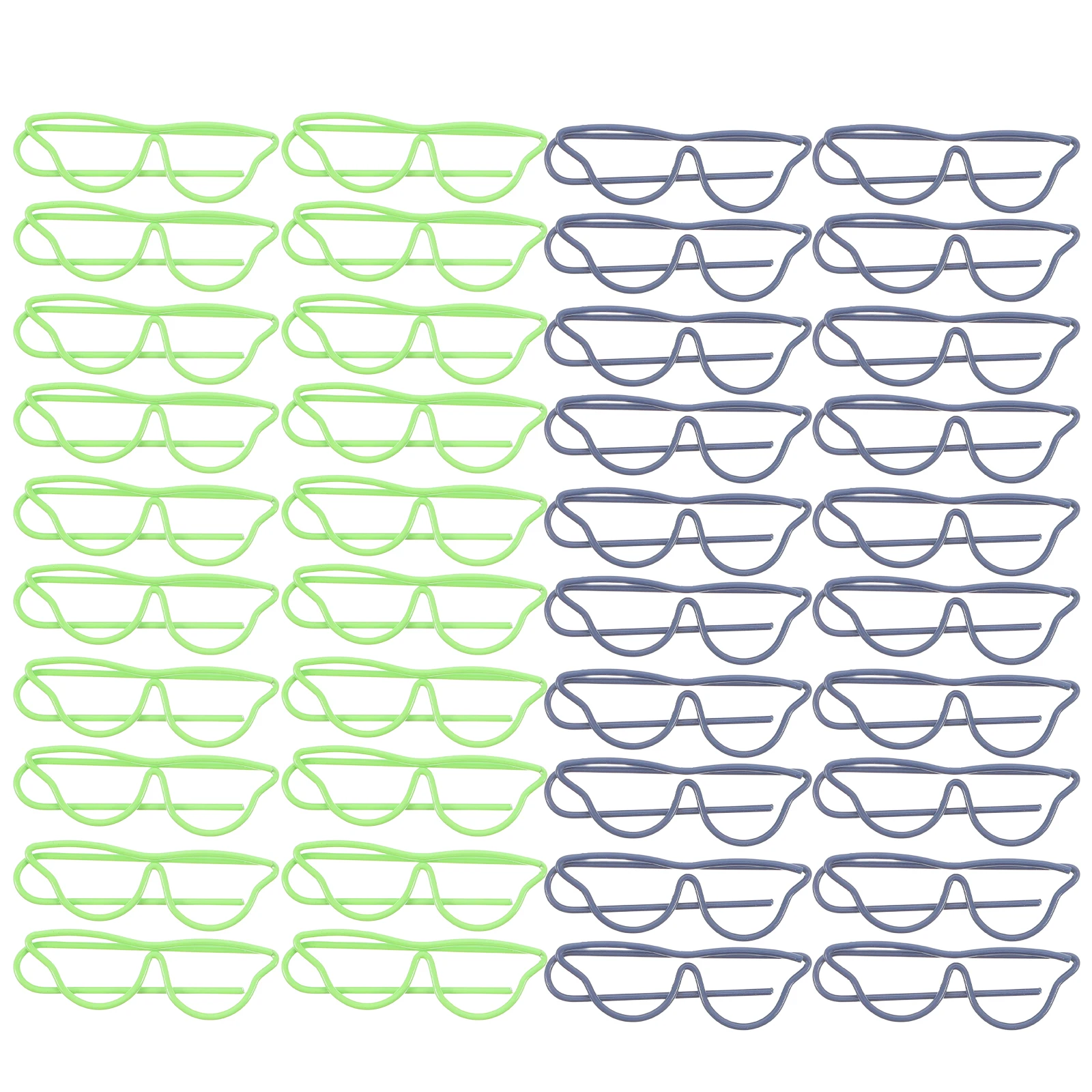 

40pcs Paper Clips Eyeglass Shaped Office Supplies Metal Notebook File Organizer Journal Clips Funny Glasses Bookmark Clamps