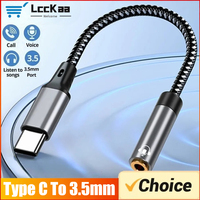 LccKaa Type C To 3.5mm Aux Adapter 3 5 Jack Earphone Audio Cable for IPhone 15 15 Pro MAX Redmi Samsung Galaxy Huawei Xiaomi