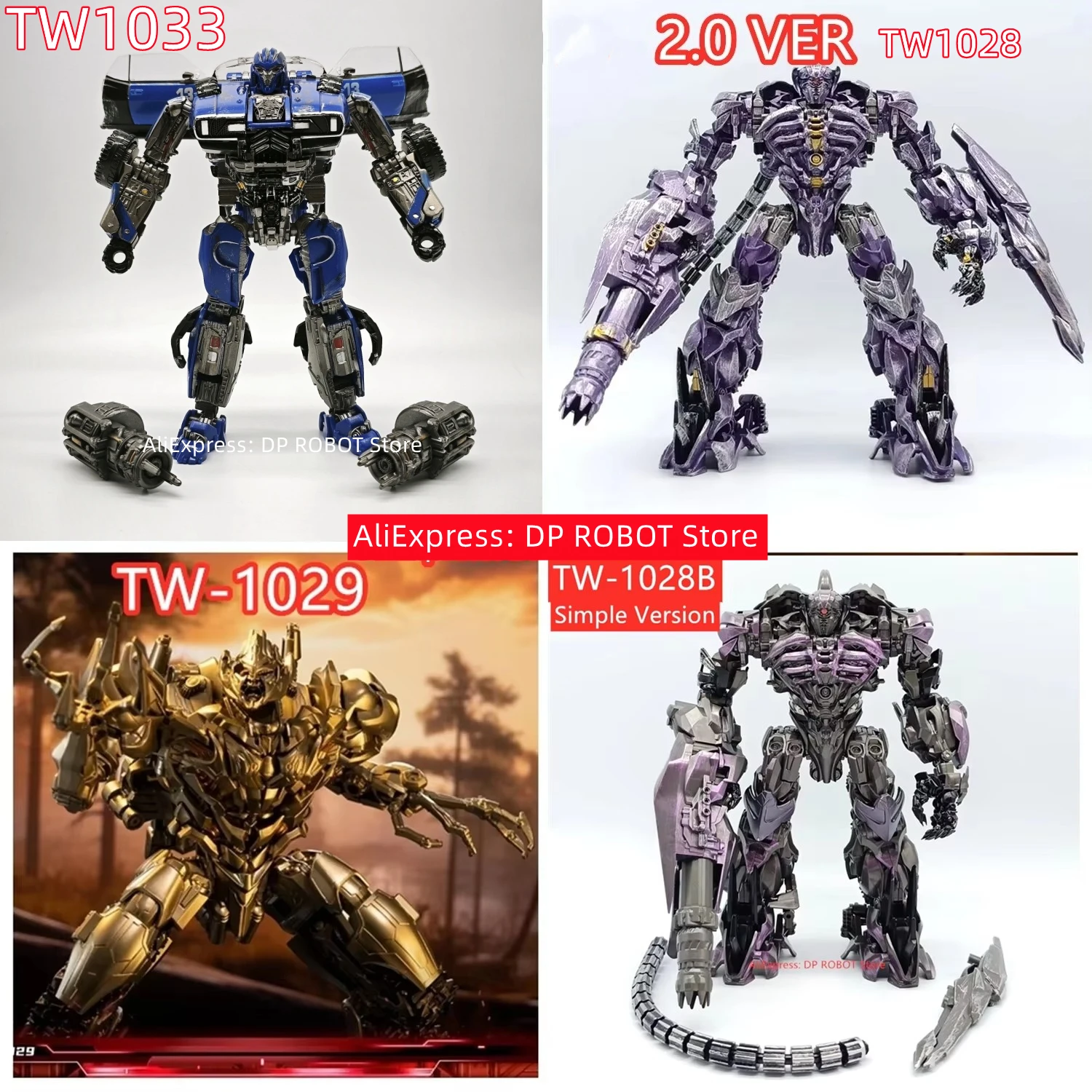 BAIWEI TW-1029 TW1029 MG Tank Megatank TW-1028 TW1028 TW-1028B 2.0 Shockwave KO SS56 SS13 Movie Action Figure