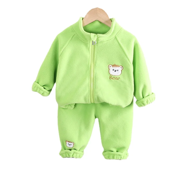 Fashion Toddler Kids Boy Girls Casual Clothes Set Outfits Winter Autumn Boys Fleece Clothes Tracksuit Suits For Kid Clothing Set