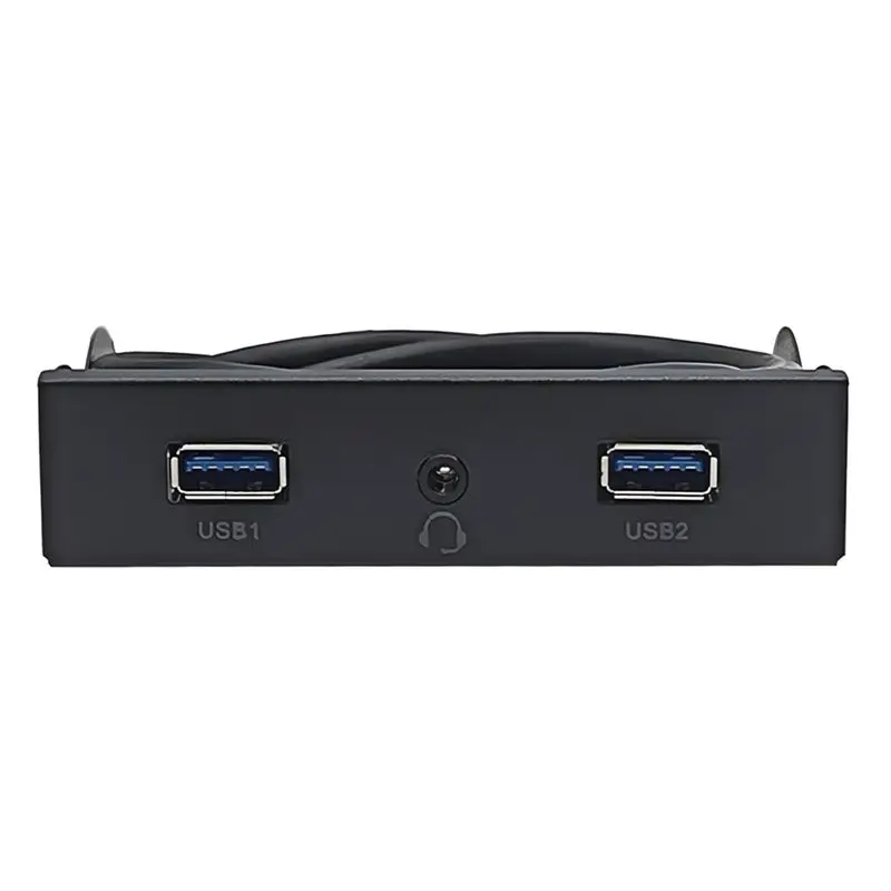 B50B-3.5 Inch Desktop Floppy Bay Front Panel With 2 USB 3.0 Connector + HD Audio Microphone Port For PC Computer Case