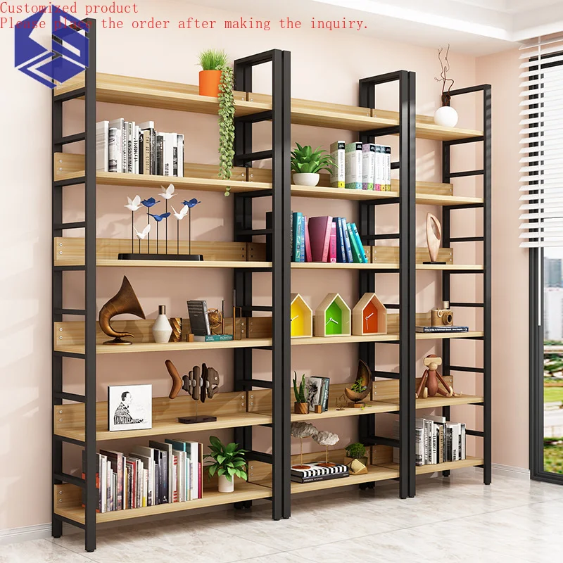

Custom.Custom Multi-Layer Wooden Bookshelf Supermarket Snack Display Bookshelves Shop Shelves Display Rack