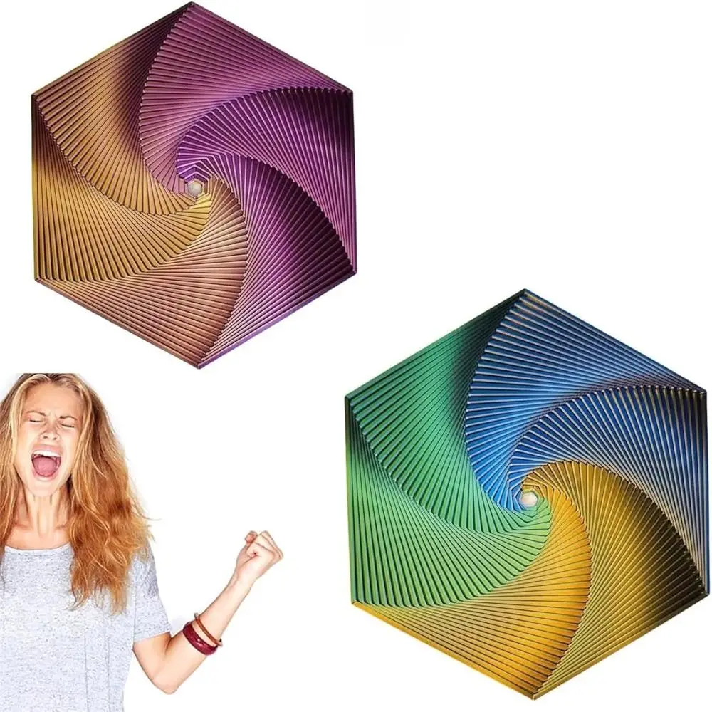 

Забавная антистрессовая фрактальная игрушка-непоседа, шестиугольная играющая в сенсорную игрушку, портативный куб, игрушка-непоседа, шестиугольная PLA, 3D-печать, шестиугольная игрушка-непоседа