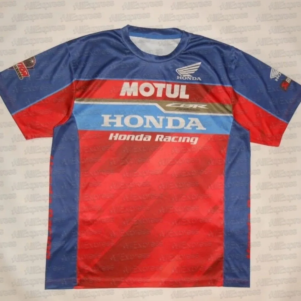 

Honda New 2025, жаркая летняя модная свободная футболка, дышащая летняя футболка высокого качества, модный брендовый гоночный костюм, мужской костюм с коротким рукавом и принтом