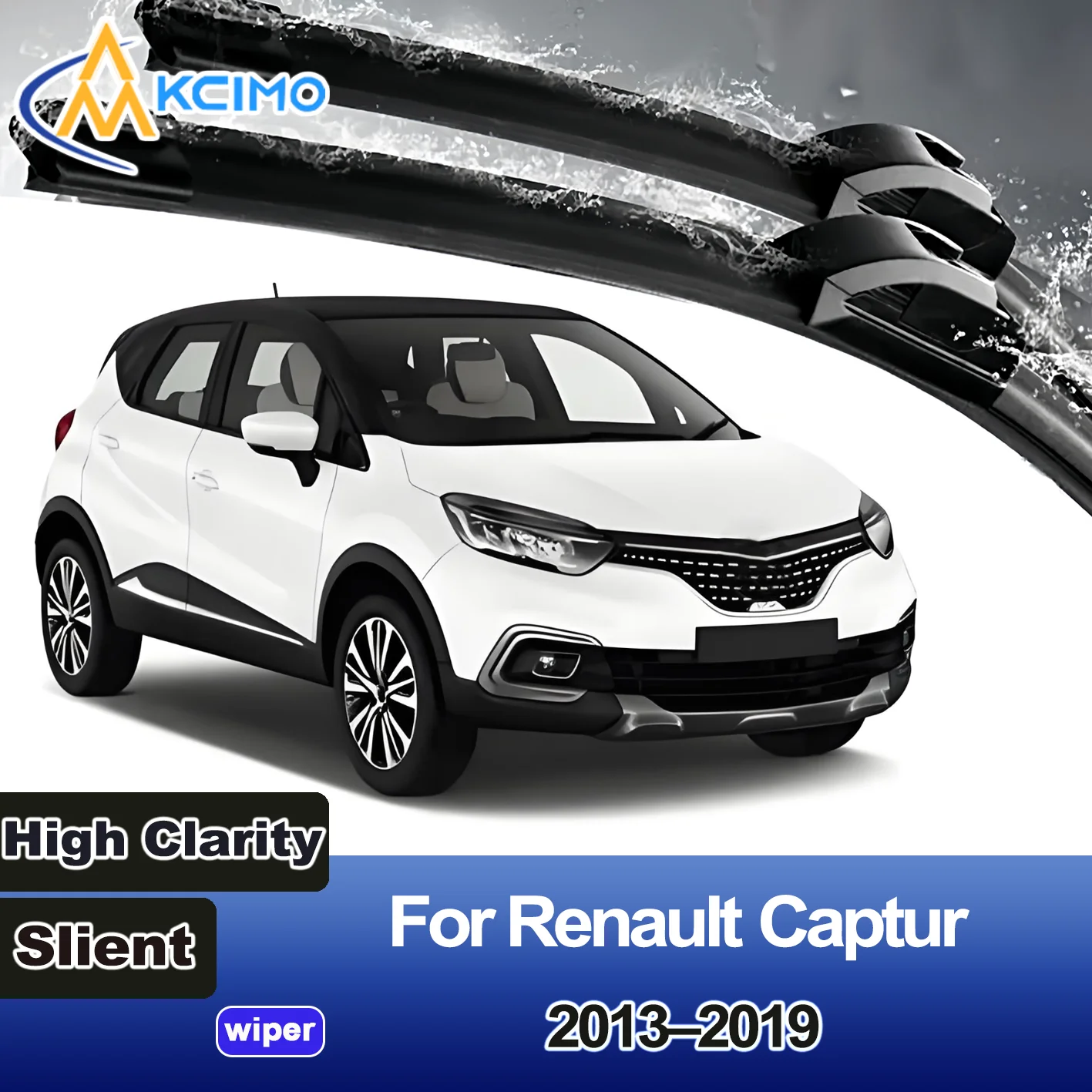 

KCIMO 2PCS New Front Windshield Wiper Blade for Renault Captur J87 2013-2019 Renault Samsung QM3 (South Korea) Front Windshield