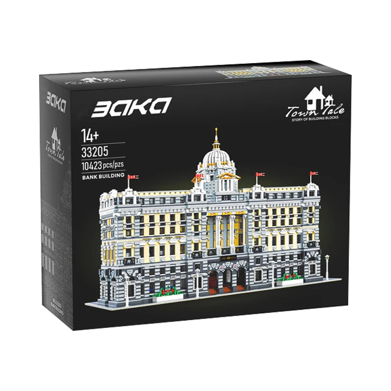 IN STOCK 33205 MOC Creativity HSBC Bank Shanghai Building Blocks Model Bricks Construction kit for Adults Christmas Gift Toys