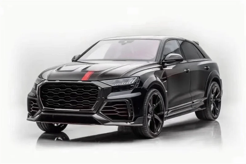 Dream Garage Auto Parts For  Q8 Body Kit Q8 Upgrades The M Style Front And Rear Bumper Spoiler Hood With Carbon Fiber Wide B