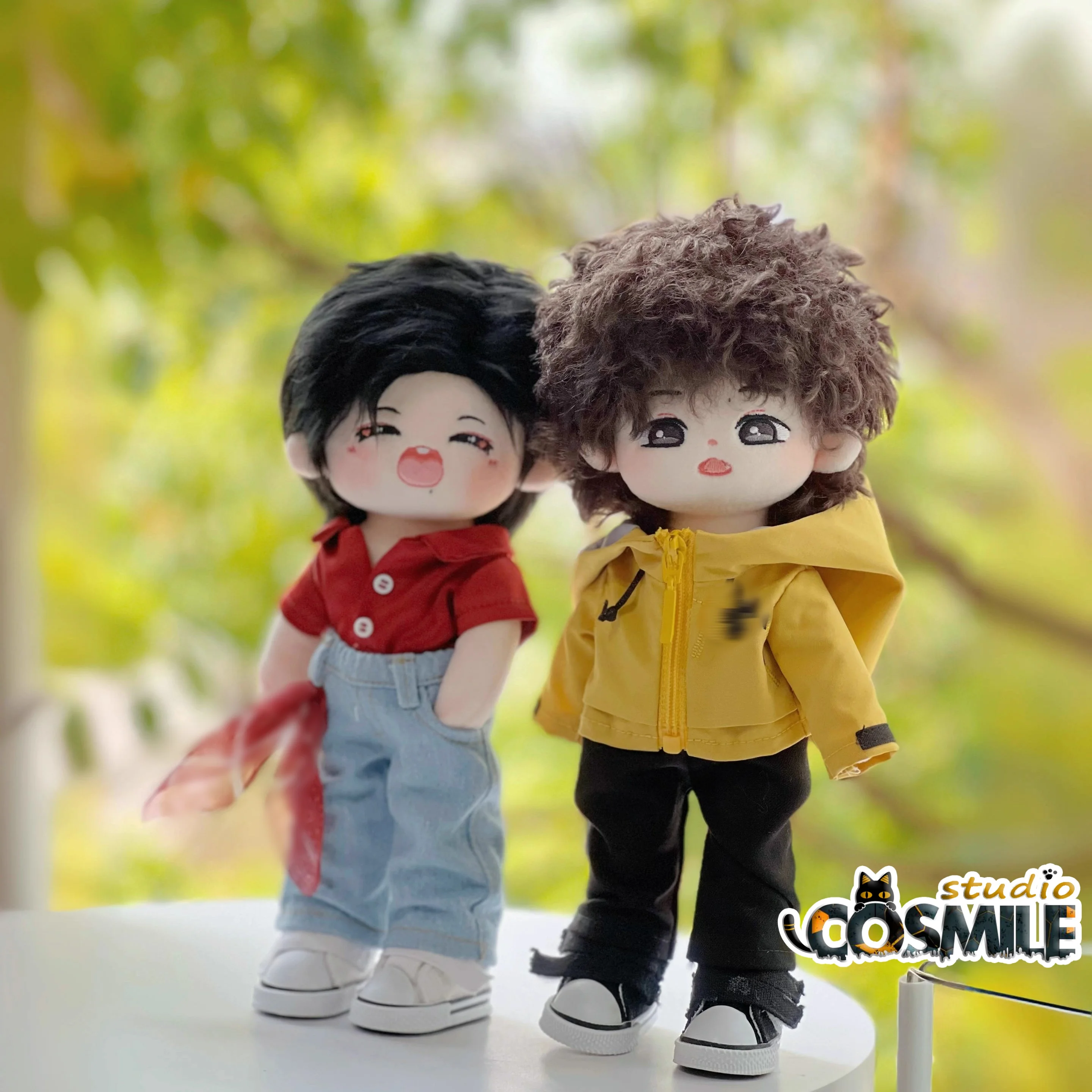 The Untamed Star Idol Yibo Xiao Zhan Red Shirt Casual Fashion Plush 23cm Special Size Skeleton Doll Clothes BJYX GG