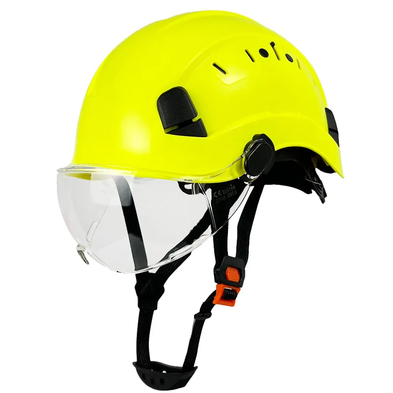 Construction Hard Hat with Visor Safety Helmet with Goggles Protective Working Rescue Cap Riding Helmet Rescue Climbing Helmets