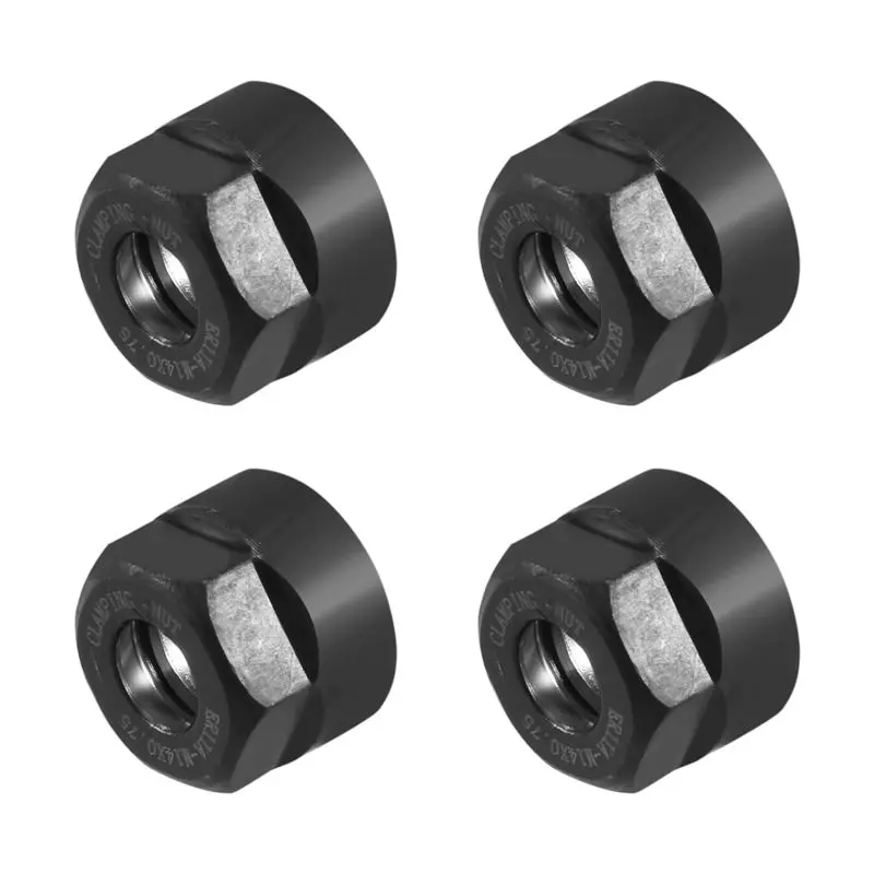 4Pcs ER11-A Type M14 Thread Collet Clamping Hex Nuts, For CNC Milling Chuck Holder Lathe-[A04I Tools]