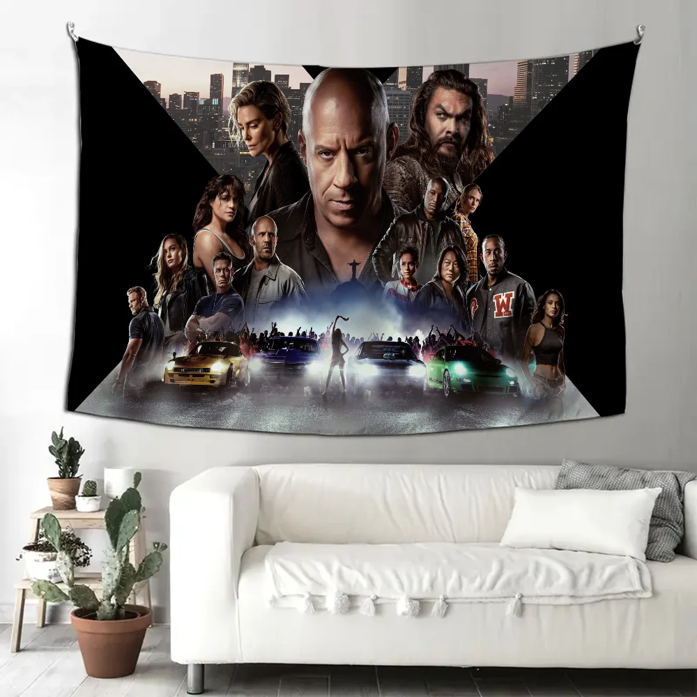 

F-Fasts & F-Furious M-Movie Tapestry Decoration party Background Hanging Cloth Bedroom Tapestry Room Decor Aesthetic