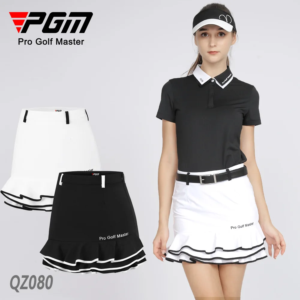 

PGM Golf Women's Summer Short Skirt Fashionable Sports and Leisure Versatile Fishtail Skirt Exquisite Embroidered Half Skirt