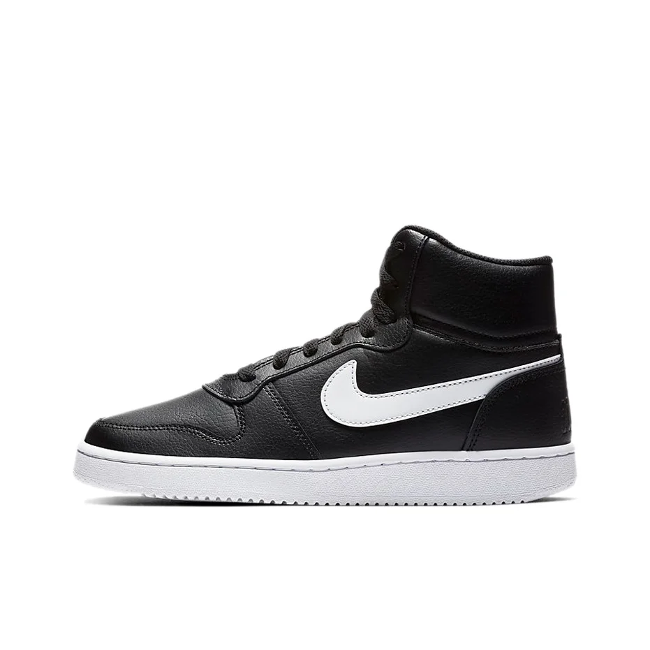 Nike EBERNON Skateboard Shoes Women's Mid Top Black White AQ1778-001