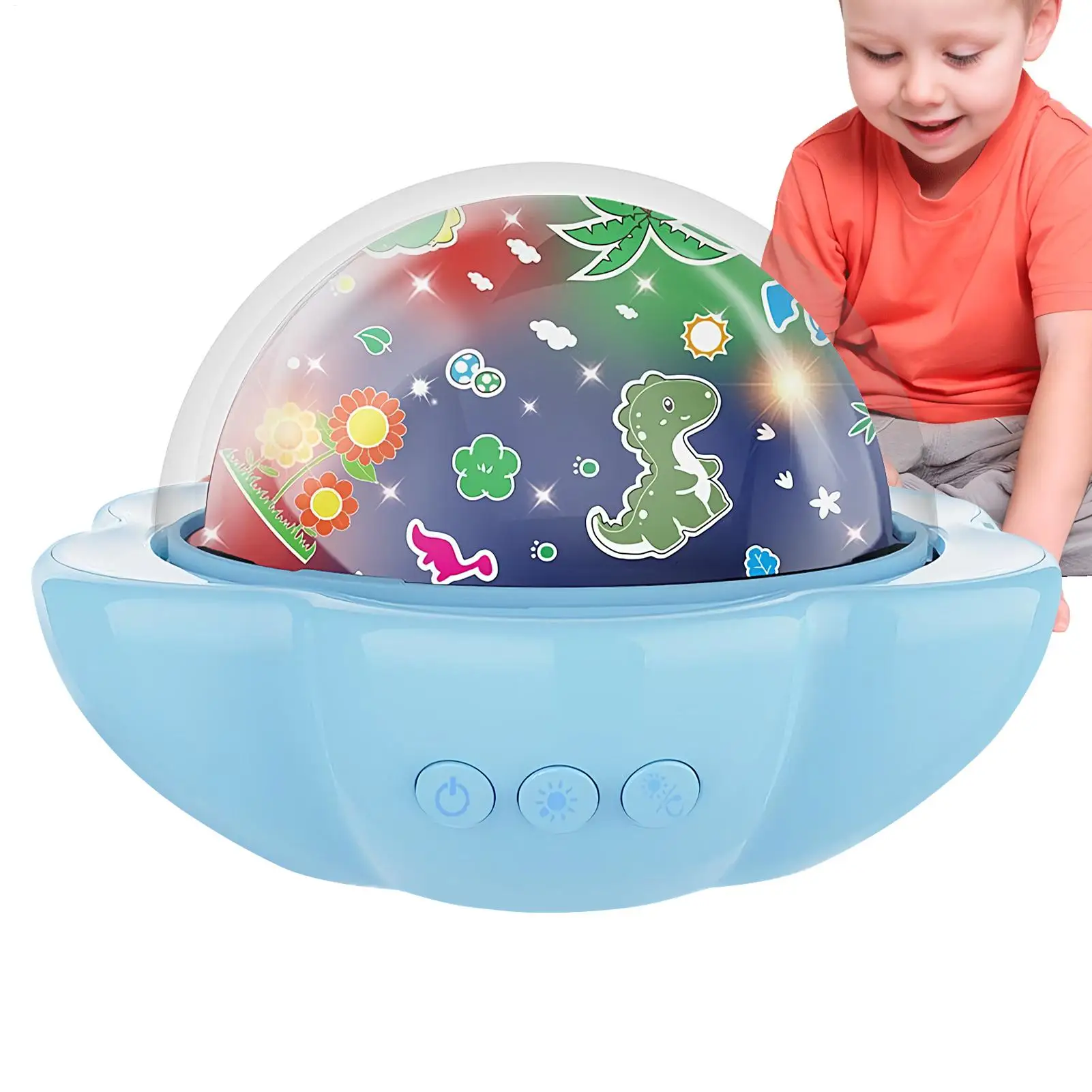 

Kid Projector Night Light Children Dinosaur Nightlight Projector Early Learning Toy Interactive LED Projection Lamp for Home