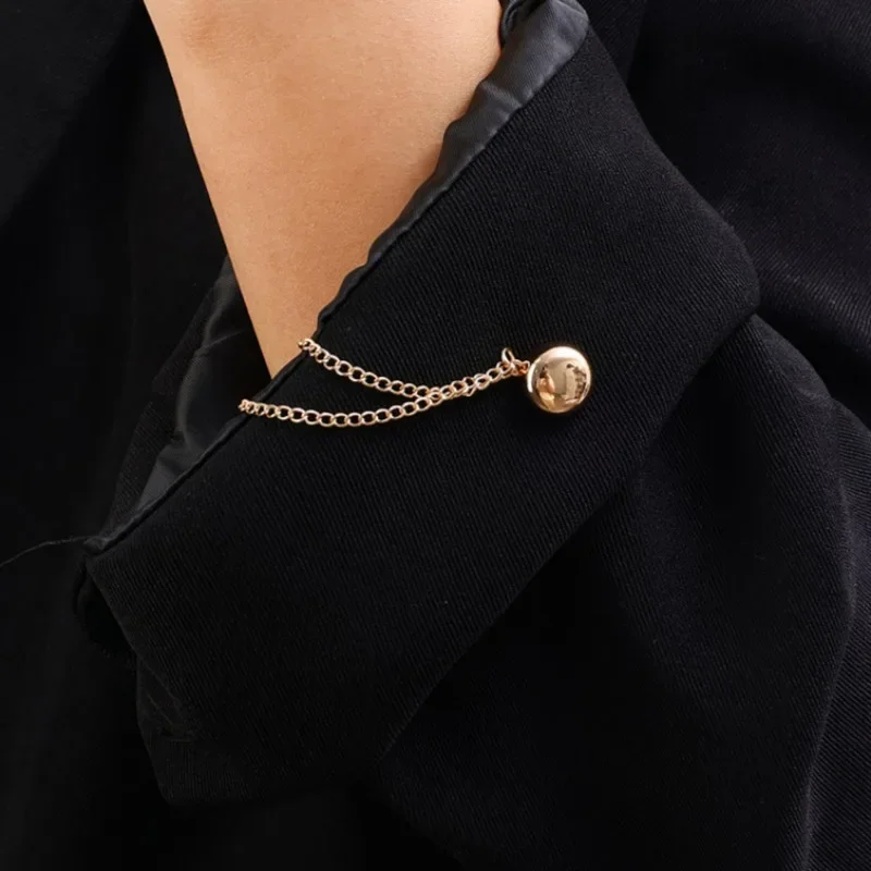 Pants Hem Fixed Magnetic Clip Trousers Clothing Clip with Chain Cuff Magnet Pin Buckle Strong Magnetism Garment Button Clamp
